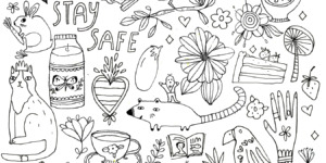 coloring page - staysafe.stayconnected Jennifer Orkin Lewis - Flow Magazine